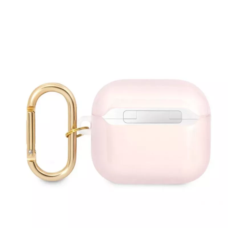 Guess GUA3HHTSP Strap Collection funda de silicona para AirPods 3 - rosa