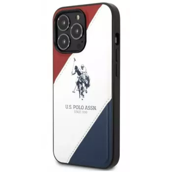 U.S. POLO ASSN. USHCP14XPSO3 Funda Tricolor Embossed para iPhone 14 Pro Max 6,7