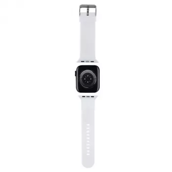 Karl Lagerfeld Pulsera 3D Rubber Karl Head para Apple Watch 38/40/41mm Blanca