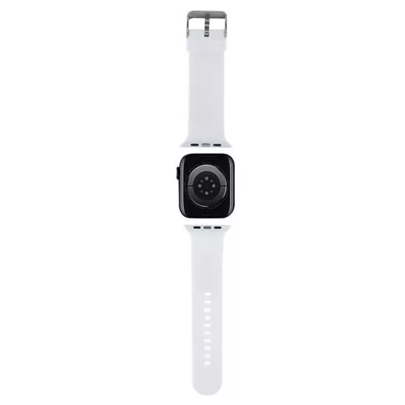 Karl Lagerfeld Pulsera 3D Rubber Karl Head para Apple Watch 38/40/41mm Blanca