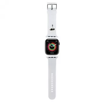 Karl Lagerfeld Pulsera 3D Rubber Karl Head para Apple Watch 38/40/41mm Blanca