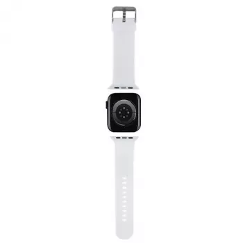 Karl Lagerfeld Correa de goma 3D con cabeza de Choupette para Apple Watch 38/40/41mm - Blanca