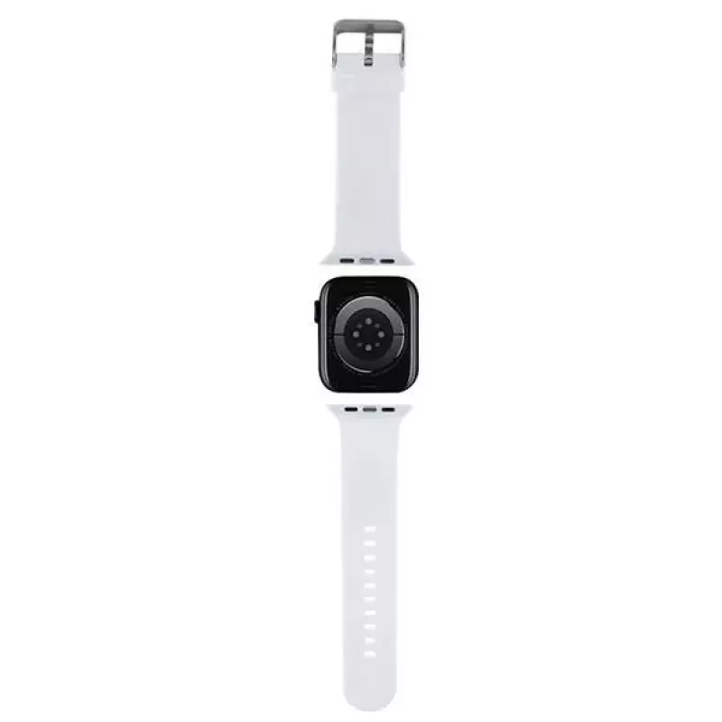 Karl Lagerfeld Correa de goma 3D con cabeza de Choupette para Apple Watch 38/40/41mm - Blanca