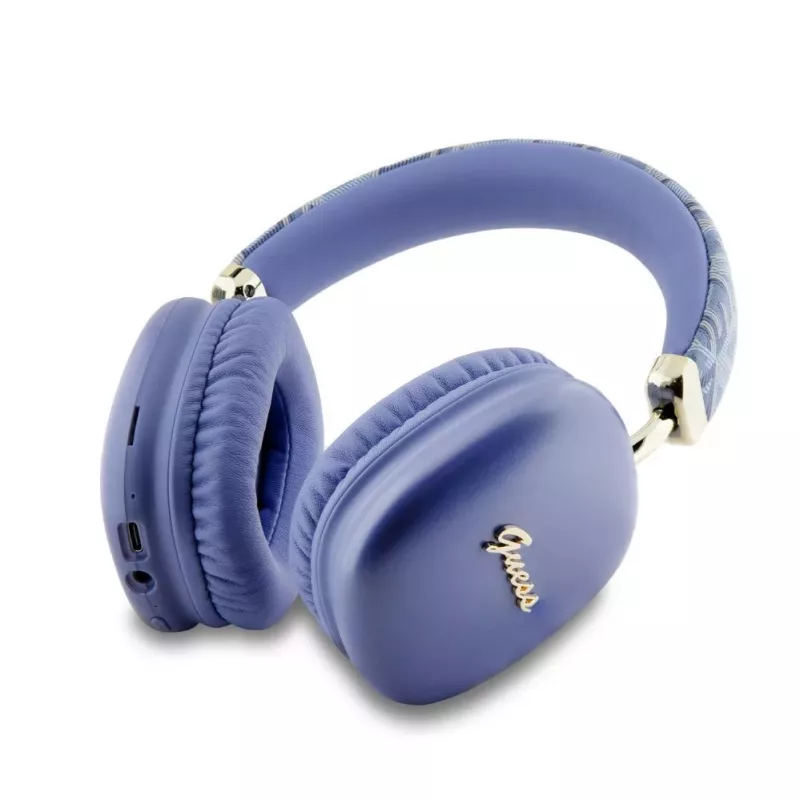 Guess Auriculares On-Ear Bluetooth Gcube Metallic Script Logo - Lila