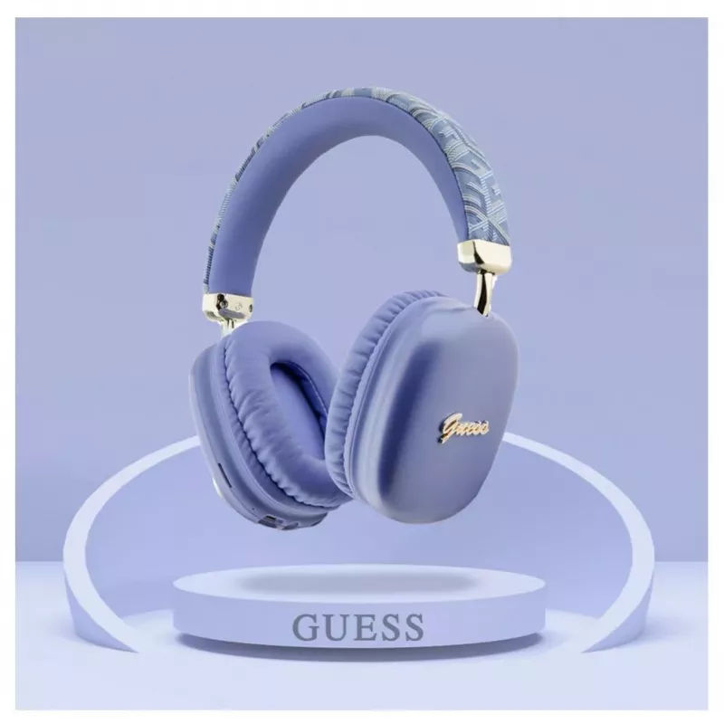 Guess Auriculares On-Ear Bluetooth Gcube Metallic Script Logo - Lila