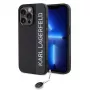 Karl Lagerfeld KLHCP15XPSAKDGCK iPhone 15 Pro Max 6,7 pulgadas Negro Funda rígida Saffiano Rhinestones & Charm
