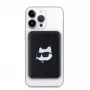 Karl Lagerfeld Batería externa inalámbrica 5000mAh 15W MagSafe negra Choupette Head Pin KF002167