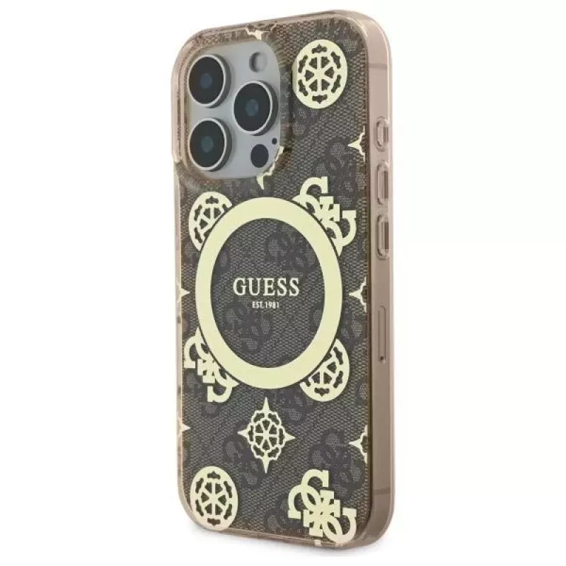 Guess GUHMP16LH4PYEEW Funda rígida para Apple iPhone 16 Pro 6,3