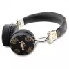 Guess Peony Script Round Shape auriculares inalámbricos over-ear con Bluetooth 5.3 y ENC (negro)