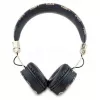 Guess Peony Script Round Shape auriculares inalámbricos over-ear con Bluetooth 5.3 y ENC (negro)