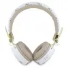 Guess 4G Triangle Round Shape - auriculares inalámbricos on-ear Bluetooth con ENC (blanco)