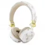 Guess 4G Triangle Round Shape - auriculares inalámbricos on-ear Bluetooth con ENC (blanco)