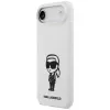KARL LAGERFELD Funda de silicona Karl Sketch & Logo MagSafe para iPhone Air, Blanco