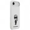 KARL LAGERFELD Funda de silicona Karl Sketch & Logo MagSafe para iPhone Air, Blanco