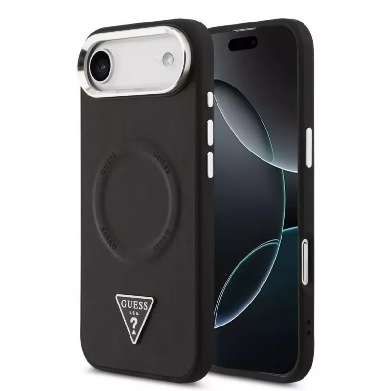 Guess funda Triangle Logo MagSafe para iPhone Air - negro