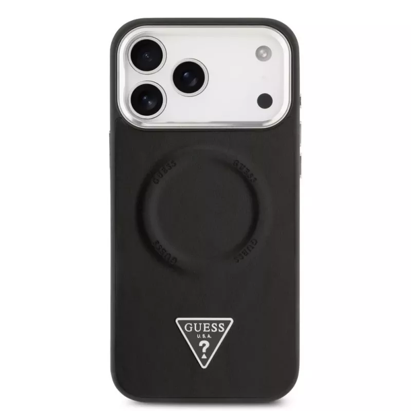 Guess funda Triangle Logo MagSafe para iPhone 17 Pro Max (negro)