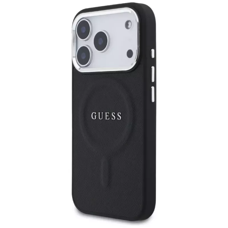 Guess Classic Logo funda MagSafe para iPhone 17 Pro negra