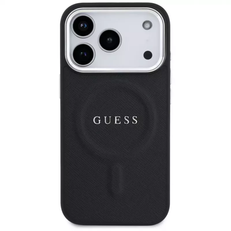 Guess Classic Logo funda MagSafe para iPhone 17 Pro negra