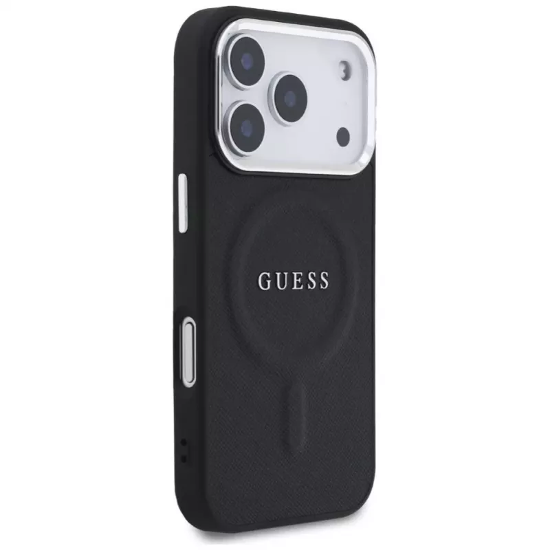 Guess Classic Logo funda MagSafe para iPhone 17 Pro negra