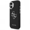 Guess Grained Big 4G Classic Logo Funda para iPhone 17, Negro