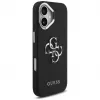 Guess Grained Big 4G Classic Logo Funda para iPhone 17, Negro