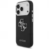 Guess Grained Big 4G Classic Logo Funda para Apple iPhone 17 Pro, Negro