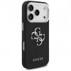 Guess Grained Big 4G Classic Logo Funda para Apple iPhone 17 Pro, Negro