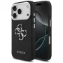 Guess Grained Big 4G Classic Logo Funda para Apple iPhone 17 Pro, Negro