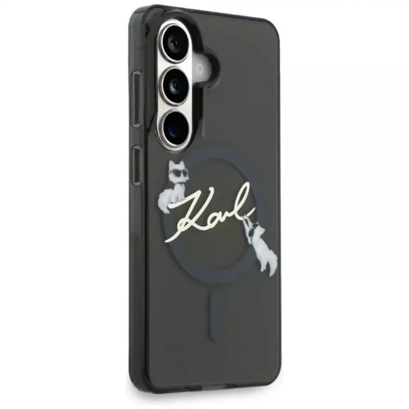 Funda Karl Lagerfeld IML KC Script MagSafe para Samsung Galaxy S26, negro
