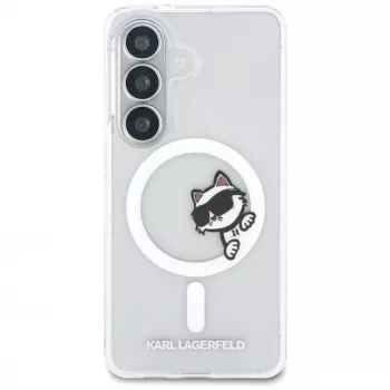 KARL LAGERFELD Funda MagSafe IML Peekaboo Choupette para Samsung Galaxy S26, Transparente