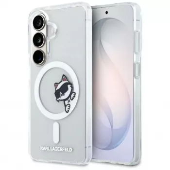 KARL LAGERFELD Funda MagSafe IML Peekaboo Choupette para Samsung Galaxy S26, Transparente