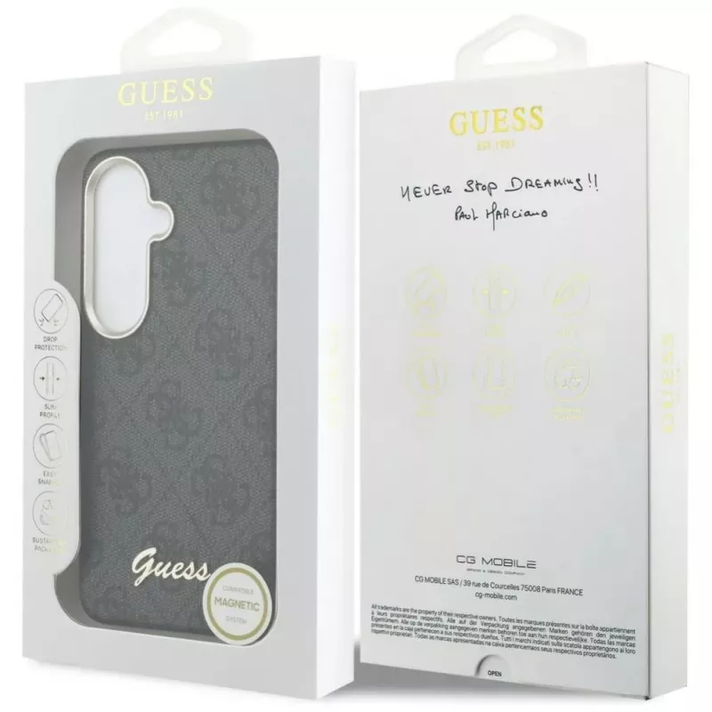 Guess Funda MagSafe 4G Script para Samsung Galaxy S26 Negra