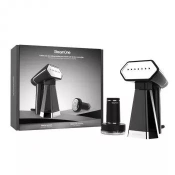 STEAMONE SN300B+RP10 Pack Vaporera de mano para ropa negra
