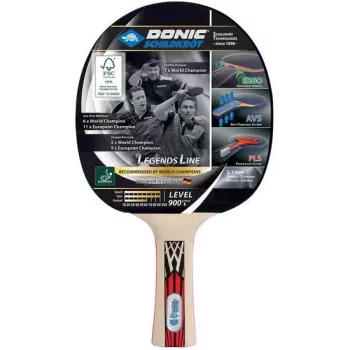Palas de tenis de mesa Donic Schildkröt Legends 900 negro/rojo madera