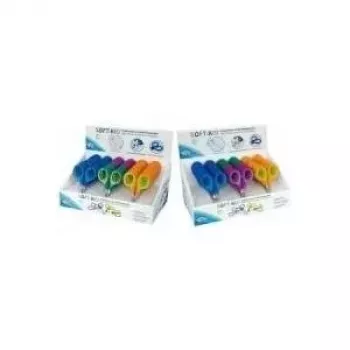 WEDO Tijera de manualidades Soft-Kid punta afilada 115 mm para diestros acero inoxidable expositor