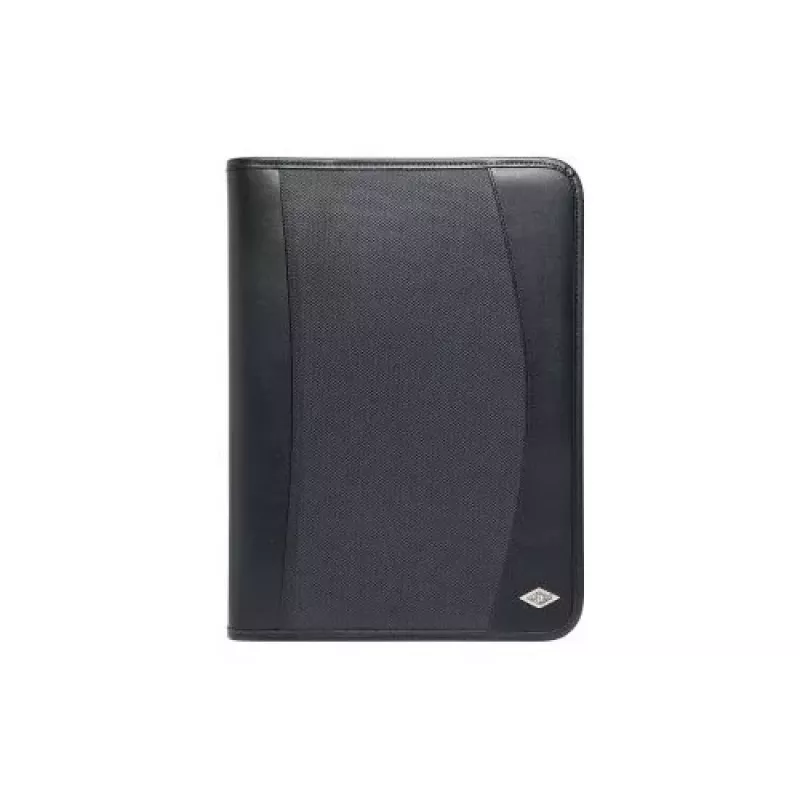 WEDO Organizador ELEGANCE - Funda con cremallera para tablet - Piel sintética, nailon texturizado - Negro - 10,5