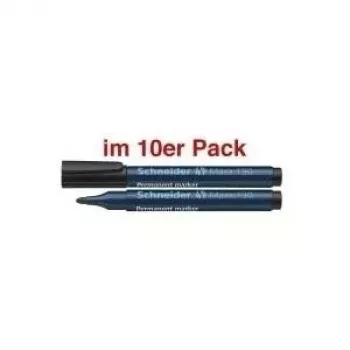 Schneider Maxx 130 rotulador permanente negro 1,0 - 3,0 mm, pack de 10