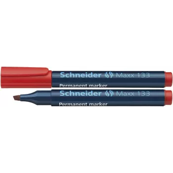 Schneider Pen Maxx 133 rotulador permanente - rojo - punta biselada - ancho de trazo 1-4 mm