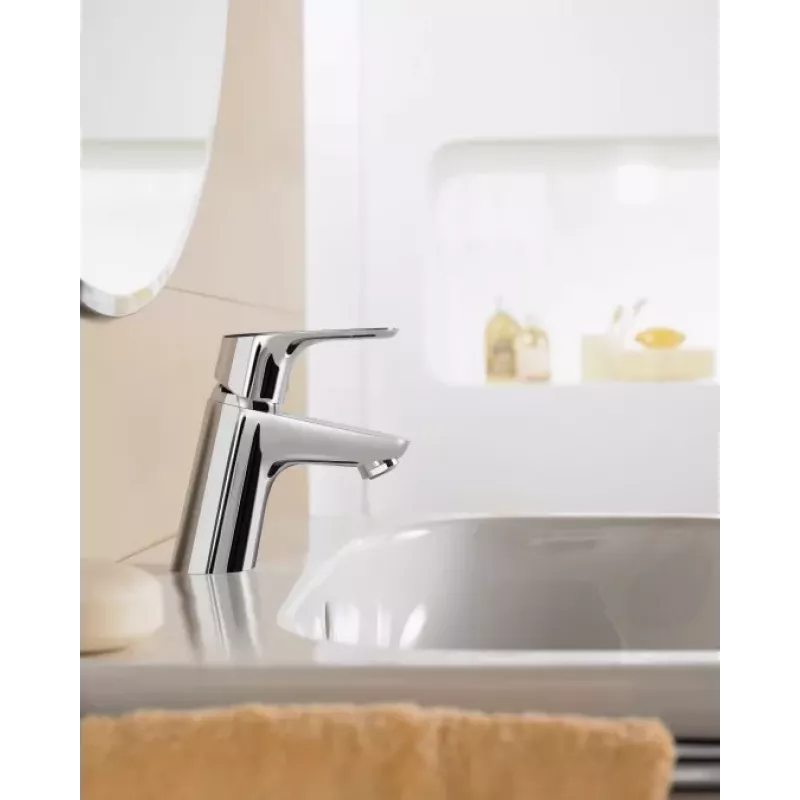 Hansgrohe Focus E2 Grifo monomando de lavabo 3173 Cromo Monomando de montaje sobre encimera con conjunto de desagüe