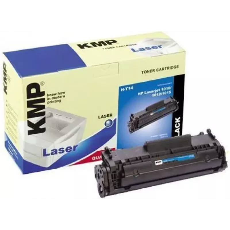 KMP LaserPrint cartucho de tóner negro compatible (alternativa a HP Q2612A) para HP LaserJet 1010, 1012, 1015, 1018, 1020, 1022, 3015, 3020, 3030, 3050, 3052, 3055