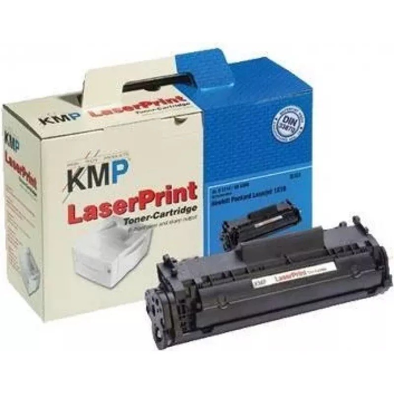 KMP LaserPrint cartucho de tóner negro compatible (alternativa a HP Q2612A) para HP LaserJet 1010, 1012, 1015, 1018, 1020, 1022, 3015, 3020, 3030, 3050, 3052, 3055