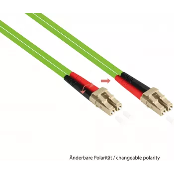 GoodConnections Alcasa LW-810LS5 Cable de fibra óptica 10 m OM5 LSZH LC-SC Verde