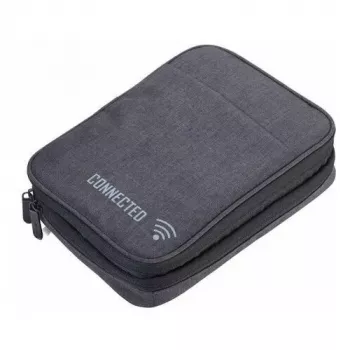 TROIKA CONNECTED Bolsa organizadora de cables gris oscuro (CBO30/DG)