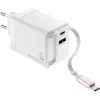 TROIKA POWER PULL 35 Cargador de coche 35W USB-C PD y USB-A QC 3.0 blanco (CHA35/WH)