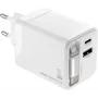 TROIKA POWER PULL 35 Cargador de coche 35W USB-C PD y USB-A QC 3.0 blanco (CHA35/WH)