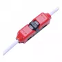 SYNERGY21 Conector en Forma de I Easy Connect para Tira LED FLEX de 1 Línea Rojo