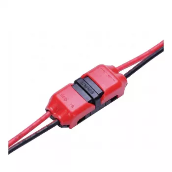Synergy 21 Conector en Forma de I Easy Connect para Tira LED FLEX de 2 Hilos Rojo