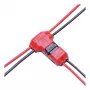 Synergy 21 Conector en Forma de T Easy Connect para Tira LED FLEX de 2 Líneas Rojo