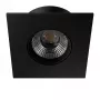 SYNERGY21 Foco LED de techo empotrable Helios negro cuadrado blanco cálido