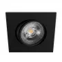 SYNERGY21 Foco LED de techo empotrable Helios negro - cuadrado + orientable - blanco cálido